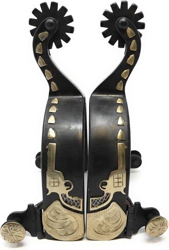 AJ Tack Men's Antique Brown Revolver Spurs in Saudi Arabia