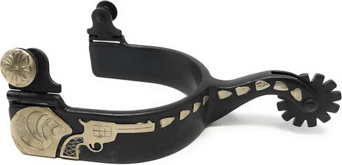 AJ Tack Men's Antique Brown Revolver Spurs in Saudi Arabia