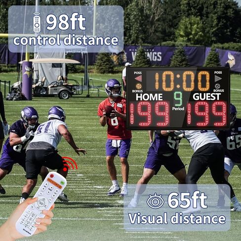 Multisport Tabletop Electronic Scoreboard,Battery Powered Digital Scoreboard with Remote,Used for Basketball,Volleyball,Wrestling,Football in Kuwait