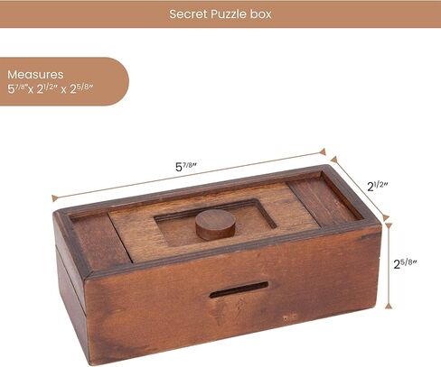 Bits and Pieces - Japanese Secret Puzzle Box - Camouflage Your Cash Money Holder - Brain Teaser - Wooden Secret Compartment Brain Game in Saudi Arabia