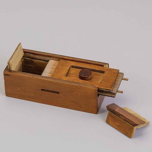 Bits and Pieces - Japanese Secret Puzzle Box - Camouflage Your Cash Money Holder - Brain Teaser - Wooden Secret Compartment Brain Game in Saudi Arabia