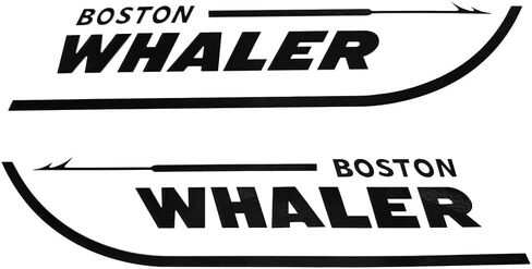 Set of 2 Boston Whaler Decals for Boat Hull, Marine Grade Restoration Sticker kit (Red, 18 inches) in Saudi Arabia