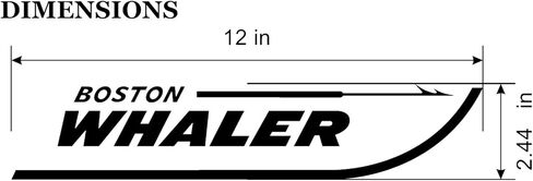 Set of 2 Boston Whaler Decals for Boat Hull, Marine Grade Restoration Sticker kit (Red, 18 inches) in Saudi Arabia