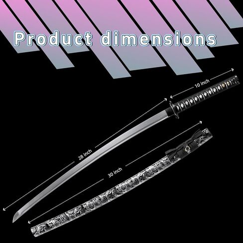 Authentic Katana – Hand-Forged from 1095 High Carbon Steel, Ideal for Martial Arts Practice and Collector Display in Saudi Arabia