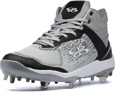 Boombah Viper Pureknit Women's Metal Cleat Mid - Smoke - Multiple Color Options - Multiple Sizes in Saudi Arabia