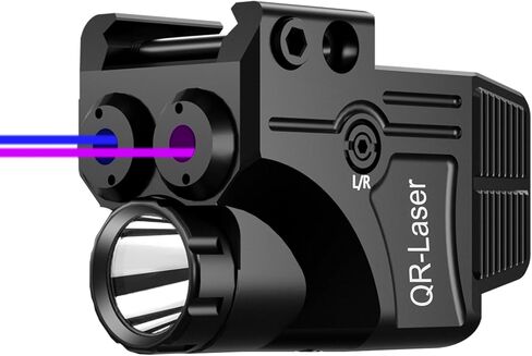 3 in 1 Green Blue Laser Light Combo, 800 Lumens Tactical Flashlight Laser Sight, Built-in USB Rechargeable Battery, Adjustable Compact Tactical LED Light Laser Beams for Handguns with a Rail in Kuwait