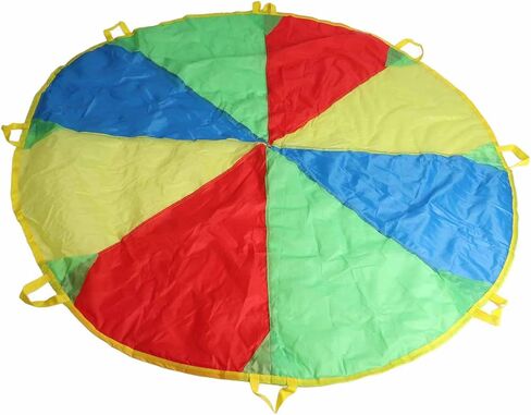 Drfeify Children's Play Parachute, 1.8m/70.9 Inches, Polyester Fabric, Colorful Design, Foldable, Portable, for Outdoor Activities and Games in Saudi Arabia