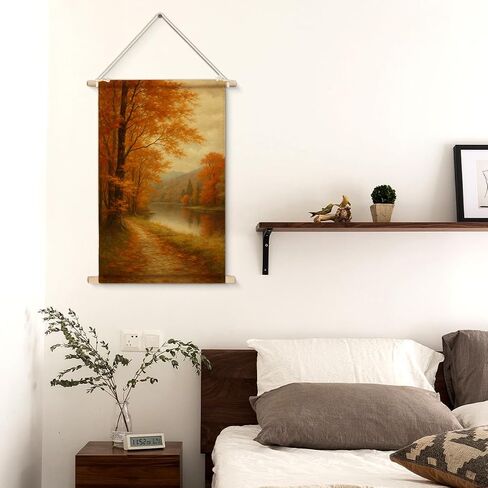 xiplum antumn wall art sunflower fall pictures جدار ديكور خمر خريف القرع ملصق معلق العمل الفني للمنزل ديكور غرفة نوم المطبخ ، 12x16 بوصة in Kuwait