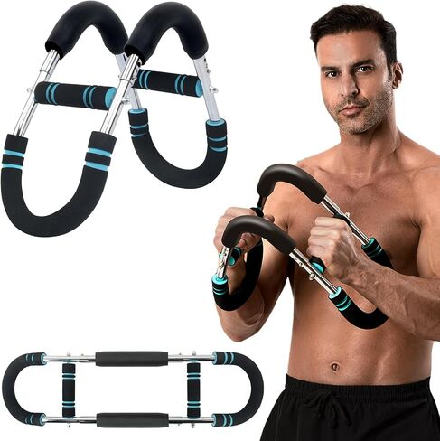 Twister Arm Trainer for Upper Body Workout – 90-160lb Adjustable Resistance Strength Training Bar for Chest, Biceps, Shoulders & Forearms | Home Gym Equipment for Men in Saudi Arabia