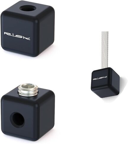 Bike Cable End Caps, Alloy Cable Crimps for Road & Mountain Bicycles - Includes Square Wire Tail Caps, Machine Meter Screws & Hexagonal Spanner | Durable & Secure Brake/Shift Cable End Tips in Kuwait