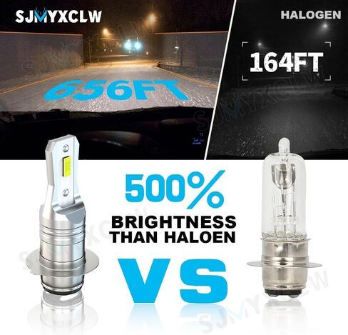 H6M P15D LED المصابيح البيضاء المتوافقة مع Yamaha Kodiak 400 2000-2004 450 2003-2005 ، P15D H6 H6M Light Light Light in Kuwait