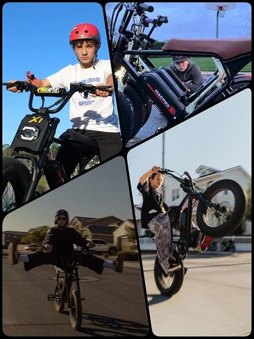 MACFOX X7 Electric Bike for Adults, 750W EBike with Hydraulic Brakes, 48V 13Ah Removable Battery 30 Mile Range, Upgraded 20x5.0 Rear Fat Tire for School/City/Town Commuting (UL2849 & Class-3) in Kuwait