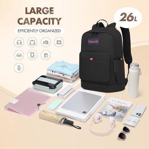 Classic Casual Backpack, Lightweight Daypack with 10 Pockets, Laptop Compartment, EVA Foam Pad (Dark blue) in Saudi Arabia