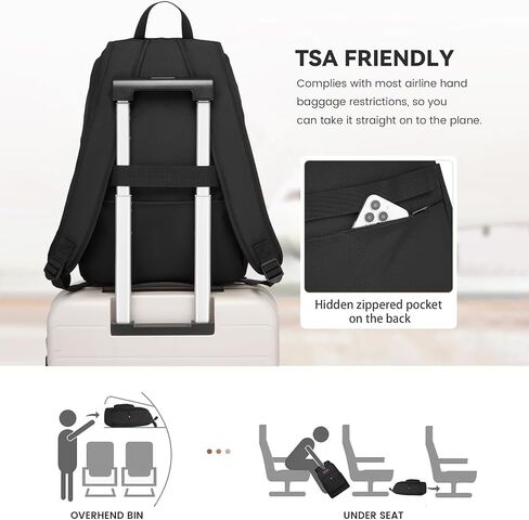 Classic Casual Backpack, Lightweight Daypack with 10 Pockets, Laptop Compartment, EVA Foam Pad (Dark blue) in Saudi Arabia