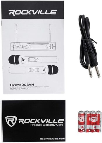 RockvilIe RWM1203VH Wireless (2) Handheld Microphones 4 Church Sound Systems in Saudi Arabia