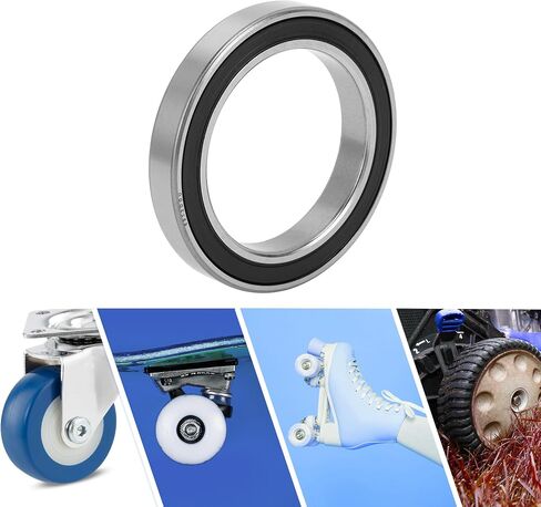 ACROPIX 6210DDU Deep Groove Ball Bearings P6 50x90x20mm Lubricated Bearings Double Rubber Seal Black Silver Tone Scooter Skateboard Wheel in Kuwait