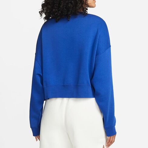 سويت شيرت صوف برقبة دائرية للنساء من Nike US (OLD ROYAL/أبيض، DN1138-452) مقاس متوسط in Saudi Arabia