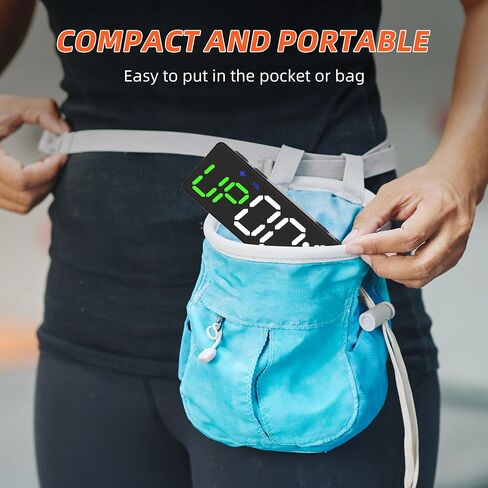 Mini Portable Gym Timer Clock, Large LED Digital Display Screen, Powerful Magnet, Powerful Battery, Count up/Down, Stopwatch, Exercise Interval Timer, Eight Fitness Modes, Suitable for Home and Gym in Saudi Arabia