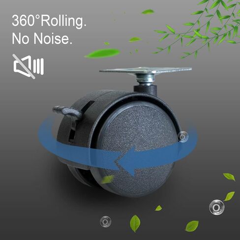 1.5 Inch Caster Wheels Replacement Universal Small Swivel Rollers for Furniture Filing Cabinet Desk Table Drawer Cart Box shelf, 4 Pack 360 Degree Rolling Top Mounted Screw In Plate Castors in Kuwait
