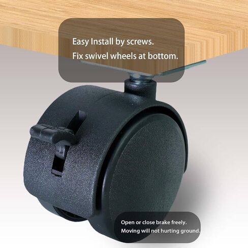 1.5 Inch Caster Wheels Replacement Universal Small Swivel Rollers for Furniture Filing Cabinet Desk Table Drawer Cart Box shelf, 4 Pack 360 Degree Rolling Top Mounted Screw In Plate Castors in Kuwait