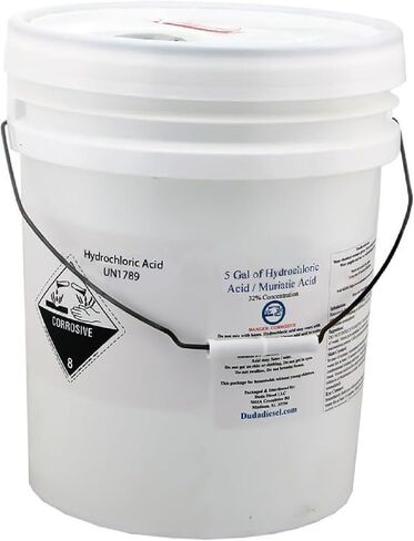Duda Energy Industrial Grade Acid Hydrochloric Acid 37 ٪ Pure 32 Fl Oz 950ml ، 2 زجاجات in Kuwait
