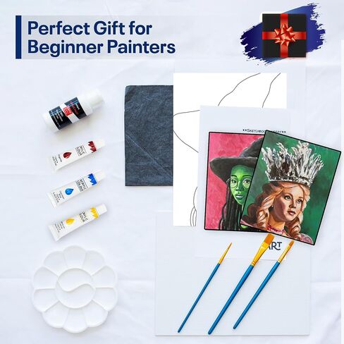Painting4Real DIY Painting Kits for Adults and Kids with Video Tutorials: Learn to Paint Cherries – How to Paint with Acrylic Paint Kit – Painting & Art Supplies Kit – 9 Piece Acrylic Paint Set in Saudi Arabia