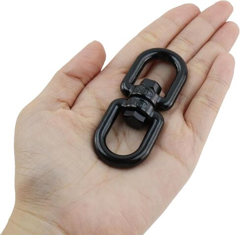 Antrader M8 Double Ended Swivel Eye Hook,4Pcs Double Eye Swivel 304 Stainless Steel Swivel Ring Double Ended Swivel Eye Hook,Black in Kuwait