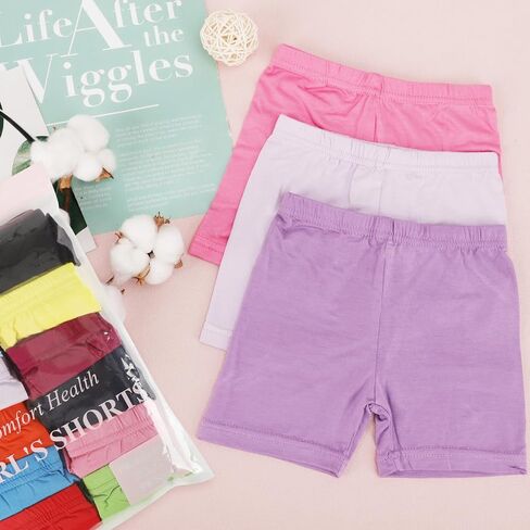 12Pack Vibrant Dance Shorts for Girls Aged 8-10, Bike Safety Shorts, Under Dress Dance Short,12 Vibrant Colors, Breathable in Kuwait