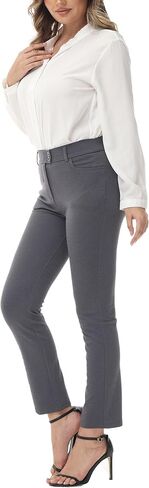 سروال اليوغا النسائي القابل للتمدد النحيف والمستقيم من ZTN مع 4 جيوب وبنطلون للعمل المكتبي والعمل الكاجوال والجولف in Kuwait