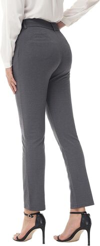 سروال اليوغا النسائي القابل للتمدد النحيف والمستقيم من ZTN مع 4 جيوب وبنطلون للعمل المكتبي والعمل الكاجوال والجولف in Kuwait