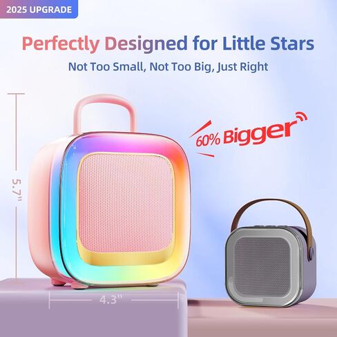 Kinglucky Kid-Friendly Design Karaoke Machine for Kids with 2 Microphones (2025 Upgrade) Gifts for Girls Most Popular 3-12 Year Old Girl Gifts 3 4 5 6 7 8 9 10 11 12 Year Old Girl Birthday Gift Purple in Kuwait