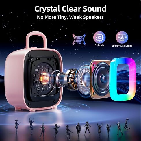 Kinglucky Kid-Friendly Design Karaoke Machine for Kids with 2 Microphones (2025 Upgrade) Gifts for Girls Most Popular 3-12 Year Old Girl Gifts 3 4 5 6 7 8 9 10 11 12 Year Old Girl Birthday Gift Purple in Kuwait