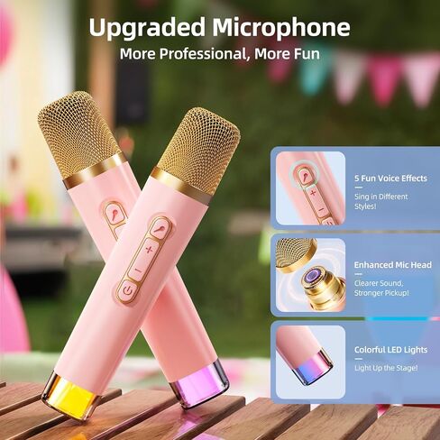 Kinglucky Kid-Friendly Design Karaoke Machine for Kids with 2 Microphones (2025 Upgrade) Gifts for Girls Most Popular 3-12 Year Old Girl Gifts 3 4 5 6 7 8 9 10 11 12 Year Old Girl Birthday Gift Purple in Kuwait