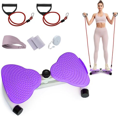 Waist Twisting Machine - 260 lbs Ab Board with Adjustable Resistance Bands, Twist Exercise Machine for Core Workout & Waist Slim, Home Gym Equipment for Women & Men in Saudi Arabia