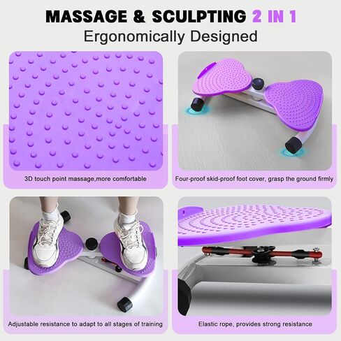 Waist Twisting Machine - 260 lbs Ab Board with Adjustable Resistance Bands, Twist Exercise Machine for Core Workout & Waist Slim, Home Gym Equipment for Women & Men in Saudi Arabia
