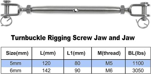 2PCS Turnbuckle Stainless Steel Jaw and Jaw Turnbuckle in Saudi Arabia