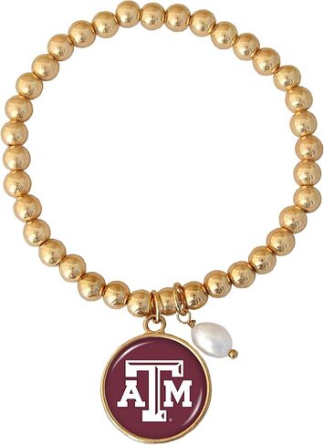 Texas A&M Diana Gold and Pearl Stretch Bead Bracelet Jewelry TAMU in Saudi Arabia