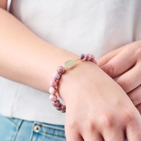 Adjustable Pickleball Bracelet with Crystal Paddle Charm, Pink and Black Beaded Design, Sports Jewelry Gift in Kuwait
