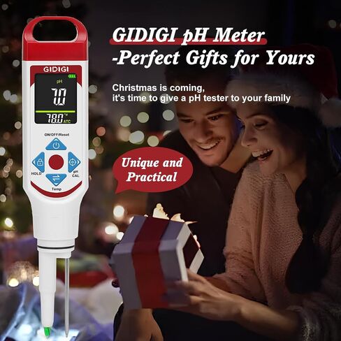 pH Meter Food Digital Electronic pH Tester for Fermentation 3*50ml pH Buffer Calibration Solution Kits Hot Sauce Food Tester Probe for Cheese Sourdough pH Temperature pH Test Strips for Acidity in Kuwait