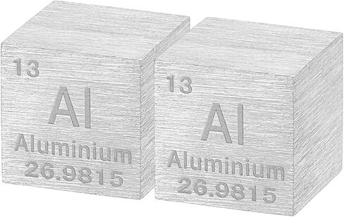 UXCELL 2 PCS TUNGSTEN CUBE ، 0.5 بوصة عالية الكثافة العنصر المكعب المكعب الكثافة المعدنية لعناصر كيميائية مجموعة تجربة تعليمية العلوم ، الفضة in Saudi Arabia