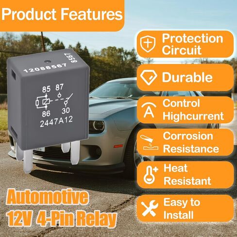 Relay 12088567 8567 (Pack of 6), High-Performance Automotive Relay 12088567 Compatible for Buick Cadillac Chevrolet GMC, Replacement for 68083380AA, 13500114, 19116057, 15328866 in Saudi Arabia