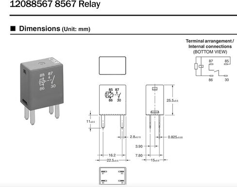 Relay 12088567 8567 (Pack of 6), High-Performance Automotive Relay 12088567 Compatible for Buick Cadillac Chevrolet GMC, Replacement for 68083380AA, 13500114, 19116057, 15328866 in Saudi Arabia