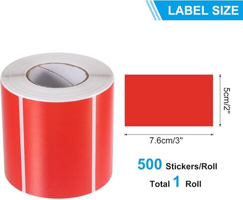 ملصقات ترميز ألوان مستطيلة Patikil 2 × 1 بوصة ، 500 PCS مستطيل ملون ملصق ملصقات متحركة العلامات الملصقات لمخزون Office Home Backing ، أبيض in Saudi Arabia