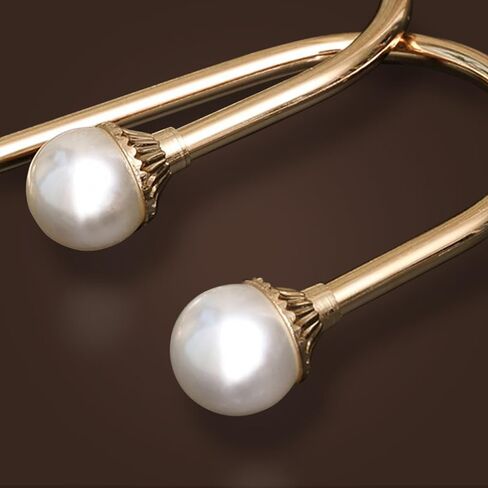 Gold Plastic Pearl U-Shaped Curtain Tie-Backs with Screws, Wall-Mounted Hooks for Home Office Curtains (Pack of 2) in Saudi Arabia