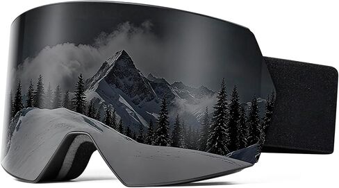 SPOSUNE Ski Goggles OTG Anti-Fog Snow Goggles for Men Women, UV400 Protection Snowboard Goggles for Skiing & Snowboarding in Saudi Arabia
