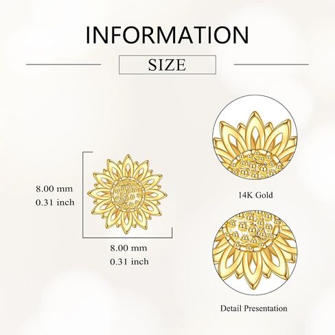14K Solid Gold Cherry Blossom Earrings for Women Real Yellow Gold Opal Stud Earrings Flower Jewelry Birthday Gifts for Wife Mom in Saudi Arabia