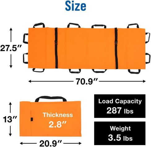 Portable Transport Stretcher with 12 Rubber Handles & Carrying Bag – Dog Stretcher & Gurney, Patient Animal Mover for Outdoor Emergency Casualty Evacuation (Blue - 1 pc) in Saudi Arabia