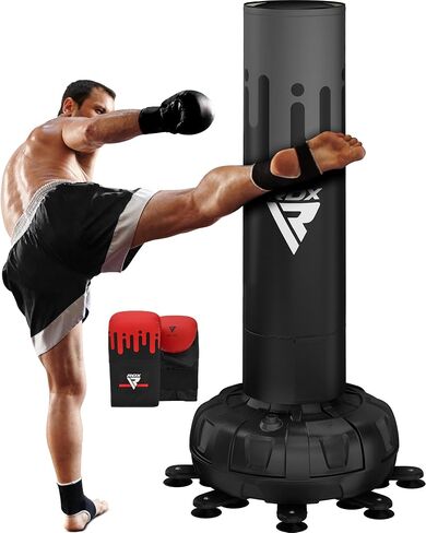 RDX XXL 330LBS FRIESTANDING BAG مع غطاء وقفازات - 72 "مجموعة أكياس ثقيلة للبالغين - 17 كوب شفط 8 أرجل ممتدة قاعدة - ركلة الملاكمة MMA Muay Thai Home Gym Fitness in Saudi Arabia