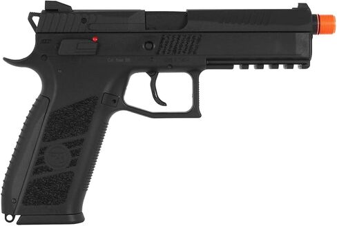 ASG CZ P-09 Airsoft Pistol with Outer Barrel Threading, FDE, Realistic Blowback, 25 Rounds Airsoft BB Gun Pistol, 3-Dot Sight System in Kuwait