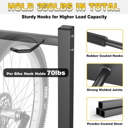 Ultrawall Freestanding Bike Rack, Vertical Bike Storage Stand for Garage, Indoor Bicycle Organizer, Holds Up to 4 Bikes in Saudi Arabia